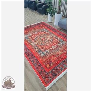 فرش قرمز لاکی روشن جنس مخمل زیره استُپ دار( ابعاد سفارشی)