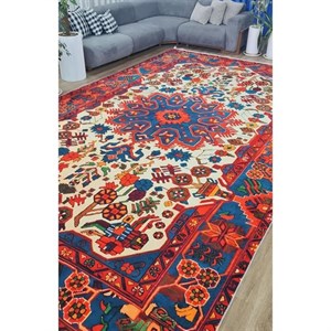 خرید فرش مخمل سنتی قرمز لاکی استُپ دار (ابعاد دلخواه)