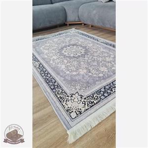 فرشینه طوسی مدرن جنس مخمل هازان تُرک استُپ دار(ابعاد سفارشی)ضد سُر