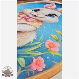فرش اتاق کودک جنس مخمل طرح خرگوش استُپ دار( ضد سُر)