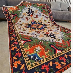 فرشینه مخمل لاکی طرح سنتی استُپ دار (ابعاد دلخواه) O138