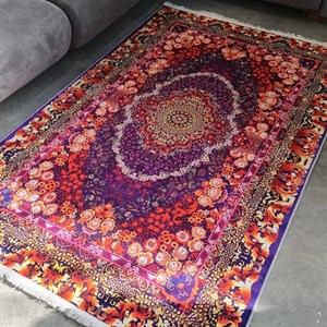 فرشینه مخمل سنتی طرح ابریشمی استُپ دار a057