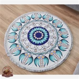 فرش مدرن دایره ای با رویه مخمل هازان d135