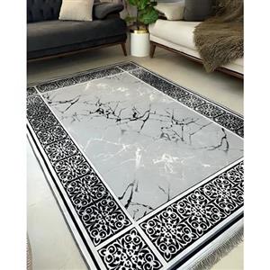 فرشینه مدرن نقره‌ای مخمل ضدلغزش قابل شستشو (سفارش در ابعاد دلخواه)