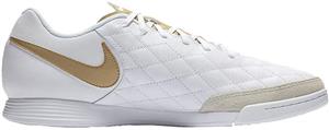 Nike Legend 7 Academy 10R IC Indoor/Court Soccer Shoes (9 M US, White/Gold) 