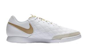 Nike Legend 7 Academy 10R IC Indoor/Court Soccer Shoes (9 M US, White/Gold) 