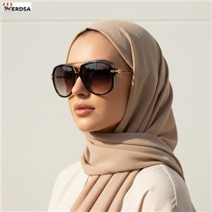 عینک آفتابی مارک جیکوبز مدل مشکی طلایی با لنز دودی گرادینت کد 1477