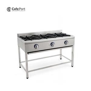 اجاق گاز سه شعله پایه دار صنعتی تمام استیل مدل T-F3S