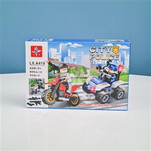 اسباب بازی لگو سری شهر 97 تکه city مدل موتور پلیس کد LXA419