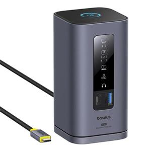 هاب 10 پورت USB-C بیسوس مدل BS-OH174به همراه کابل USB-C