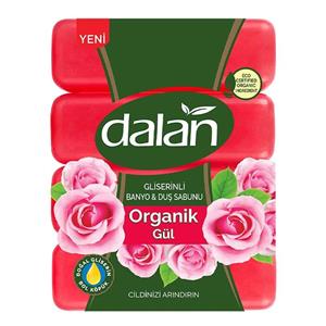 صابون دالان حاوی گلیسیرین و عصاره گل رز تعداد 4 عددی