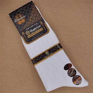 عمده فروشی جوراب مردانه نخی ساق بلند نانو شهریار رنگ سفید 21874