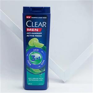 شامپو ضد شوره کلییر عملکرد سه گانه طراوت بخش CLEAR ویژه آقایان 400 میل 92664