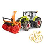 ماشین تراکتور با زنجیرهای برف Claas Axion 950 with Snow Chains and Snow Blower 03017