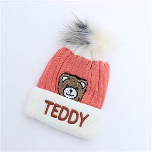 کلاه بافت خزدار دو رنگ تک پوم  61570 کد 5