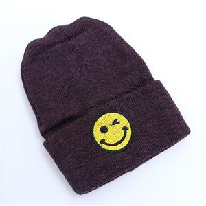 کلاه بافت لب برگرد طرح ایموجی 60621 کد 40