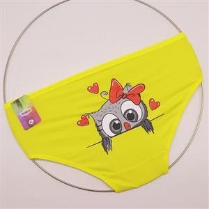 شورت زنانه ملک بانو نخی سایز XL طرح دار رنگ زرد 10133