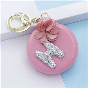 آویز برس تاشو کیفی طرح حرف H صورتی 37230