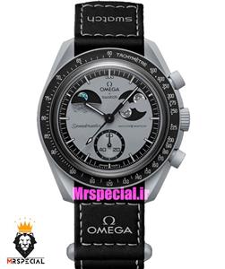 ساعت امگا سواچ کرنوگراف طوسی مشکی 021386 MOONSWATCH