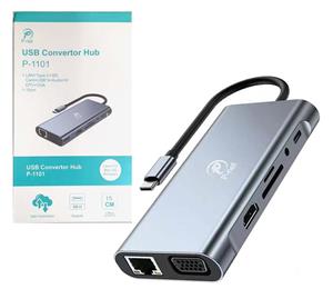 هاب 11 پورت چندمنظوره با سری USB-C پی‌نت مدل P-1101