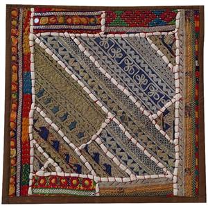 وسط میزی کوچک عسلی کهنه دوزی کد QUKOH35