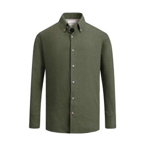 پیراهن آستین بلند یقه برگردان مردانه کروم مدل یقه دکمه دار 2520106