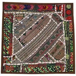 وسط میزی کوچک عسلی کهنه دوزی کد QUKOH44