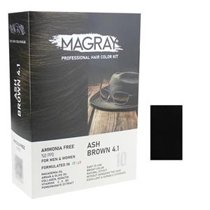کیت رنگ مو مردانه ماگرای شماره 4/1 حجم 120 میلی‌لیتر رنگ قهوه ای خاکستری