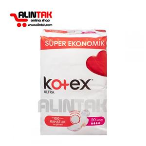 نوار بهداشتی کوتکس بانوان Kotex ترکیه سایز متوسط بسته 22 عددی 