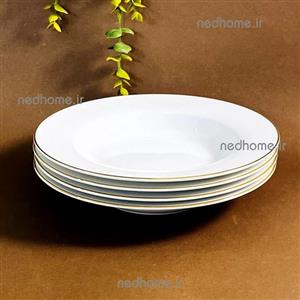  خورشت خوری لب طلایی فله ای چینی زرین ایتالیا اف ( یک عدد ) درجه یک 