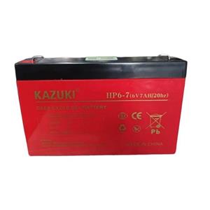 باتری UPS با ولتاژ 6 ولت و شدت جریان 7 آمپرساعت کازوکی مدل HP6-7