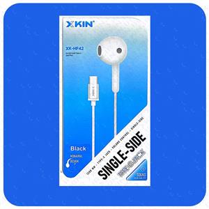 هندزفری تک گوش ایکس‌کین مدل HF42 تایپ سی | کنترل صدا، میکروفون با کیفیت، کابل 120 سانتی‌متری