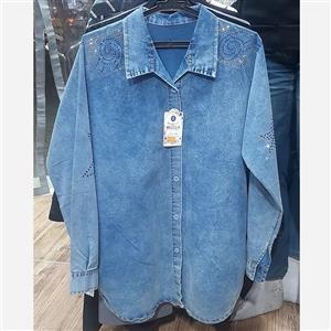 مانتو لی ستاره ای نگین کار شده فری سایز به سایز40تا 48 میخوره قد 80