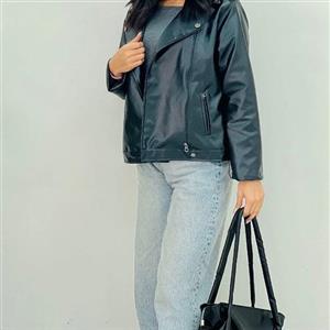 کاپشن چرم کوتاه زنانه و دخترانه