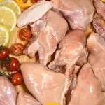 مرغ 8 تکه بسته بندی بدون پوست 1.8 الی 2 کیلوگرم