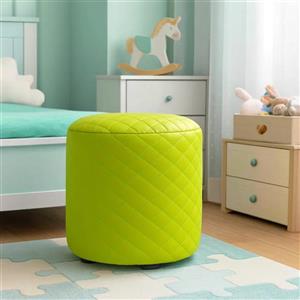 پاف پایه دار چرمی گلدوزی شده سایز 40×38 سانتی‌متر | برندبابل‌کارپت