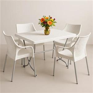 ست 4 نفره میز تاشو و صندلی سارینا | برند ناصرپلاستیک
