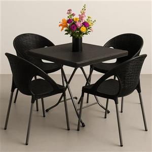 ست ۴ نفره میز تاشو و صندلی ستیا | برند ناصر پلاستیک