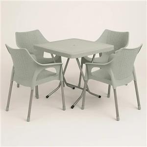 ست 4 نفره میز تاشو و صندلی سلین | برندناصرپلاستیک