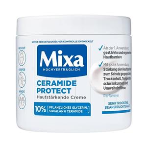 کرم تقویت کننده و رطوبت‌رسان میکسا Mixa حاوی سرامید حجم 400 میل | زنانه شاپ