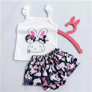 تاپ شورت دامنی نوزادی تا کودک دخترانه مدل ربیت کد 682