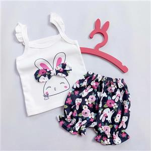 تاپ و شلوارک نوزاد تا کودک دخترانه مدل ربیت کد 683