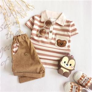 تیشرت شلوارک نوزاد تا کودک پسرانه مدل برونو کد 688