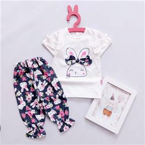 تیشرت شلوار نوزاد تا کودک دخترانه مدل ربیت کد 841