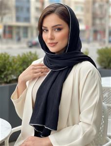 شال زنانه برشکا دور لمه مشکی