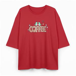 تیشرت زنانه  قرمز نخ پنبه