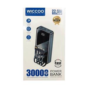 پاوربانک Wiccoo WP 33 ظرفیت 30000 میلی آمپر ساعت