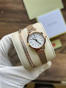 ساعت مچی زنانه گرد بندحصیری جولیوس مدل JA-1337B
