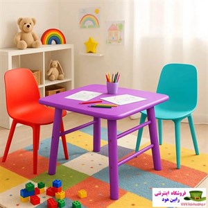 میز کودک مربع مینی تیکا رنگبندی متنوع