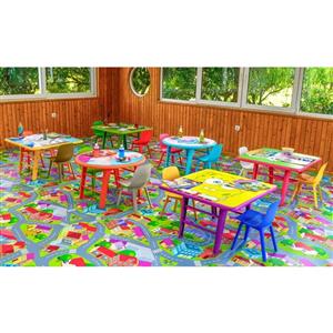 میز کودک و مینی میز باغی، ویلایی تیکا(مربع) | برندبابل‌کارپت